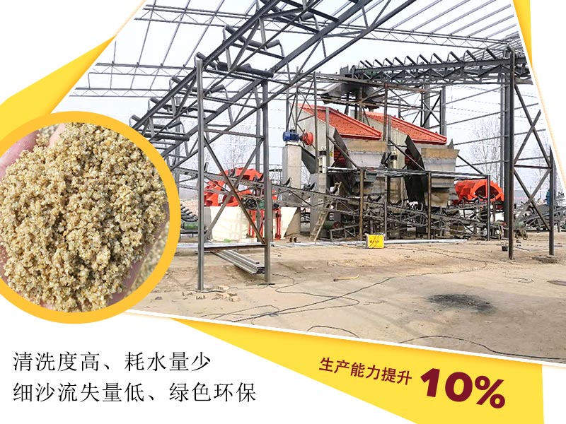 洗沙機(jī)設(shè)備節(jié)能環(huán)保，生產(chǎn)能力提升10%
