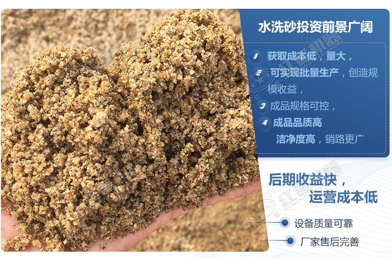 石粉水洗砂優(yōu)勢多，前景廣闊